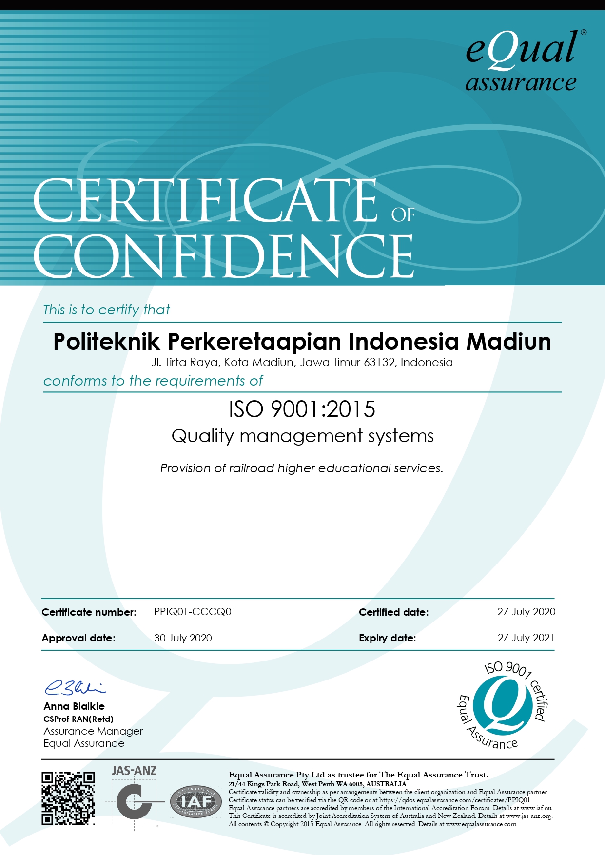 Sertifikat ISO 9001-2015